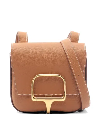 Pre-owned Hermes Della Cavalleria Shoulder Bag In Brown
