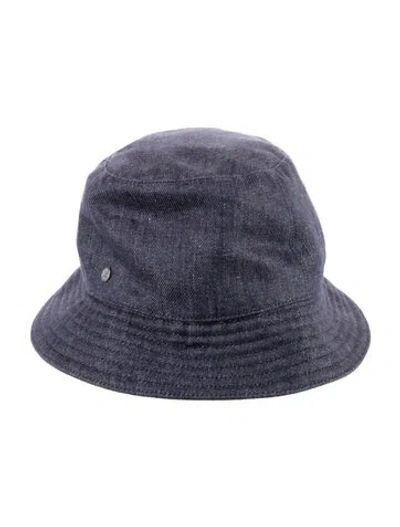 Pre-owned Hermes Denim Bob Eden Bucket Hat W/tags In Blue