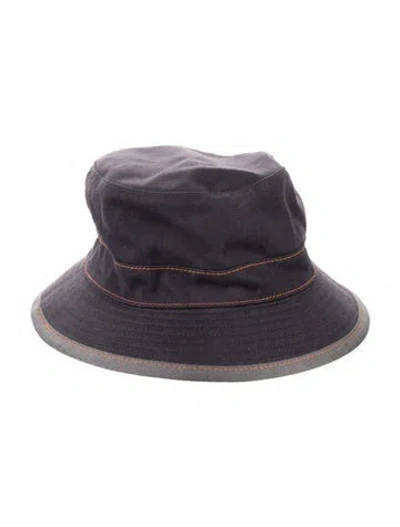 Pre-owned Hermes Denim Bucket Hat In Blue