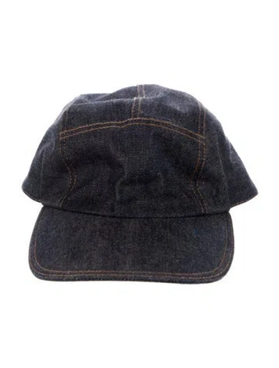 Pre-owned Hermes Denim Cap In Blue