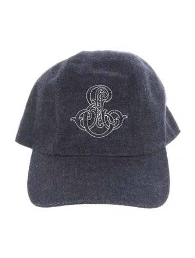 Pre-owned Hermes Denim Cap In Blue