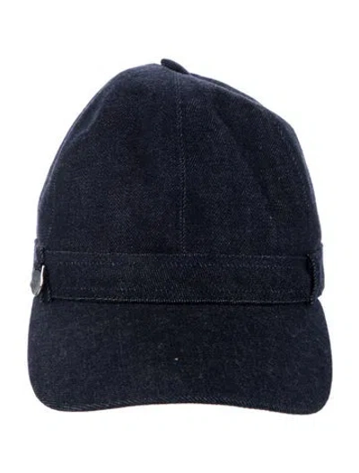 Pre-owned Hermes Denim Cap In Blue