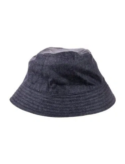 Pre-owned Hermes Denim Eden Bucket Hat In Blue