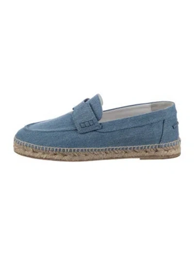Pre-owned Hermes Denim Espadrilles In Blue