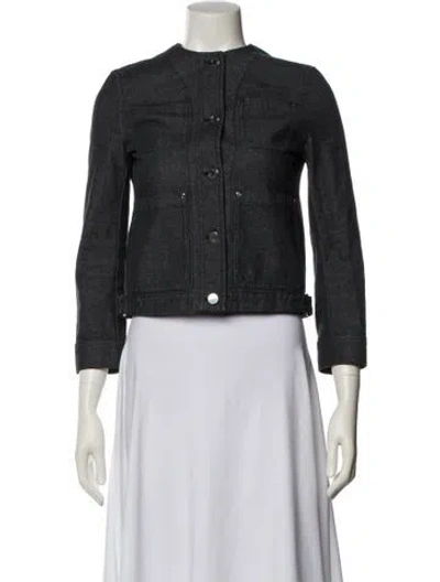 Pre-owned Hermes Denim Jacket In Gray
