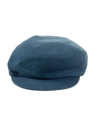 Pre-owned Hermes Denim Newsboy Cap In Blue