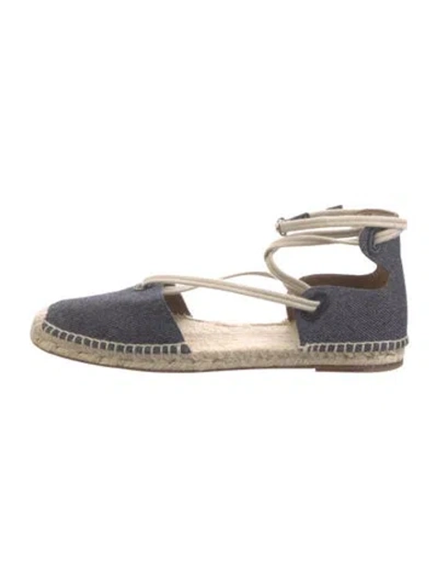 Pre-owned Hermes Denim Printed Espadrilles