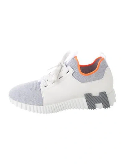 Pre-owned Hermes Depart Sock Sneakers In White