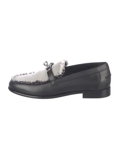 Pre-owned Hermes Destin Leather Loafers In Blue