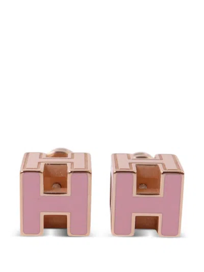 Pre-owned Hermes D'h Earrings In Gold
