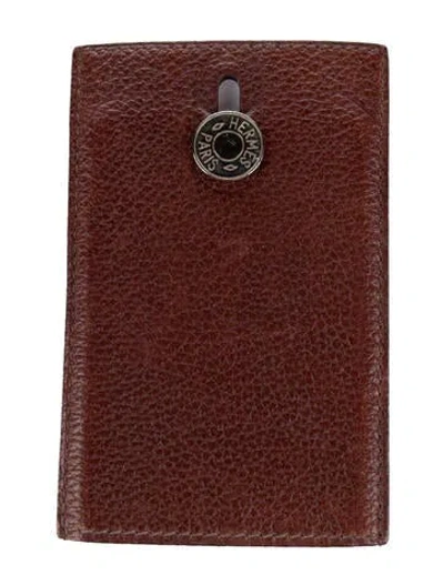 Pre-owned Hermes Diabolo Cardholder In Brown