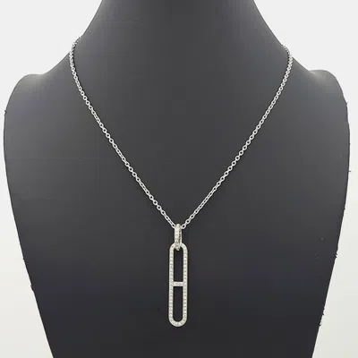 Pre-owned Hermes Hermès Diamond Chandal Necklace In Multicolor