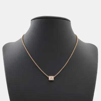 Pre-owned Hermes Hermès Diamond Cloux De Necklace In Multicolor