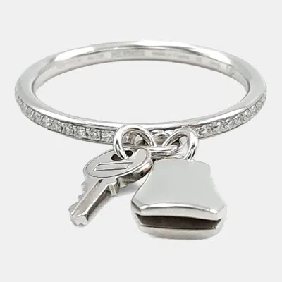 Pre-owned Hermes Hermès Diamond Kelly Clochette Ring In Multicolor
