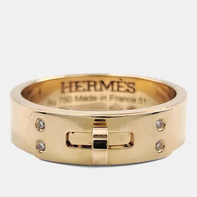 Pre-owned Hermes Hermès Diamond Kelly Ring In Multicolor