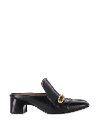Pre-owned Hermes Diane Buckle-detail Mules In Black