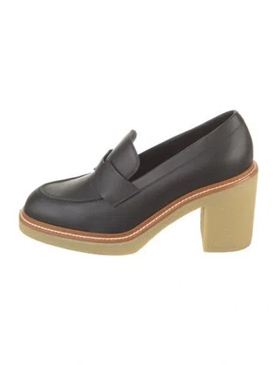 Pre-owned Hermes Didi 70 H Logo Pumps In Black