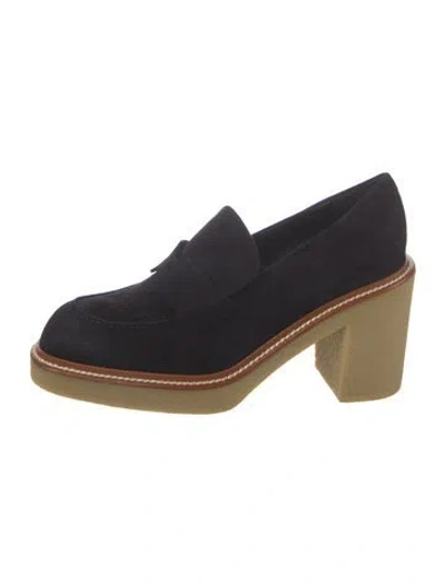 Pre-owned Hermes Didi 70 Suede Pumps In Black