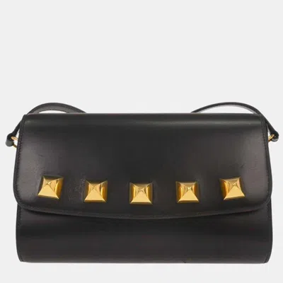 Pre-owned Hermes Doggy Medor Black Box Calfskin Leather Shoulder Bag