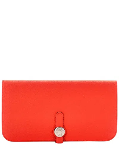 Pre-owned Hermes Hermès Dogon Recto Verso Wallet Leather (authentic Pre-loved)