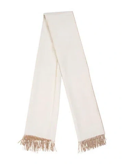 Pre-owned Hermes Double Face Cashmere Scarf In Neutrals