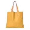 HERMES HERMÈS DOUBLE SENS YELLOW LACE TOTE BAG (PRE-OWNED)
