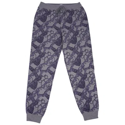 Pre-owned Hermes Drawstring Track Pants Sweatpants Gris Bleute 40 / 6 New In Gray