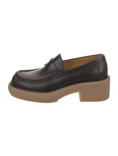 Pre-owned Hermes Dublin Calfskin Loafers In Black