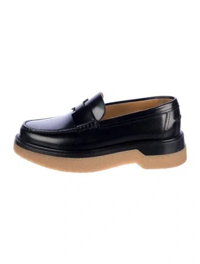 Pre-owned Hermes Dublin H Logo Loafers In Black