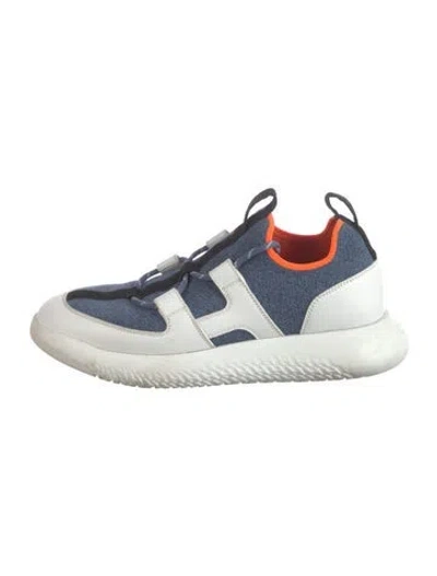 Pre-owned Hermes Duel Athletic Sneakers In Blue