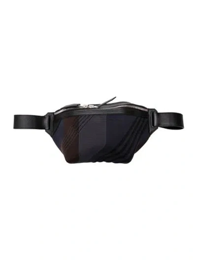 Pre-owned Hermes Dynamo & Allegretto Cityslide Pm Belt Bag In Black/blue