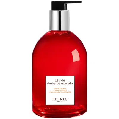 HERMES EAU DE RHUBARBE ÉCARLATE HAND AND BODY CLEANS GEL BOTTLE 300ML