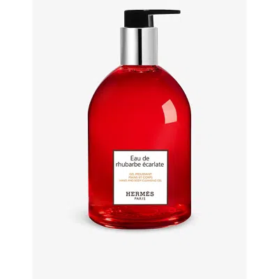 Hermes Eau De Rhubarbe Écarlate Hand And Body Cleansing Gel In White