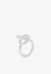 Hermes Echappee Mm Ring In Silver In Metallic