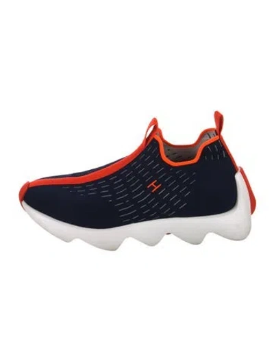 Pre-owned Hermes Eclair Sneakers In Blue