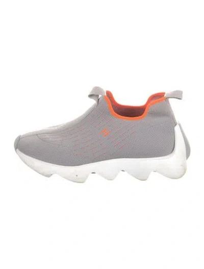 Pre-owned Hermes Eclair Sneakers In Gray