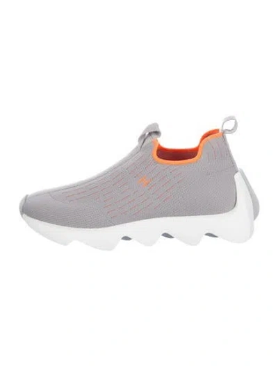 Pre-owned Hermes Eclair Sneakers In Gray