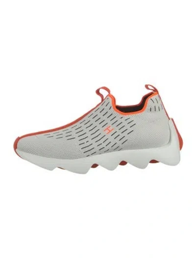 Pre-owned Hermes Eclair Sock Sneakers In White