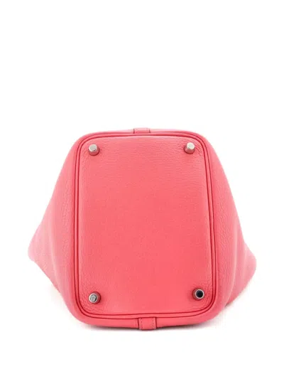 Pre-owned Hermes Eclat Picotin Lock Bag Clemence Pm Tote Bag In Orange