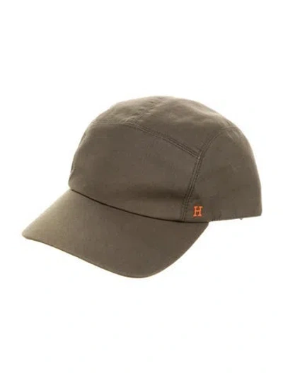 Pre-owned Hermes Edison Cap In Green