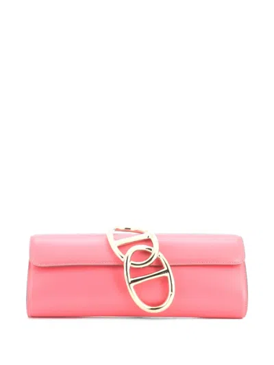 Pre-owned Hermes Egee Tadelakt Clutch Bag In Pink