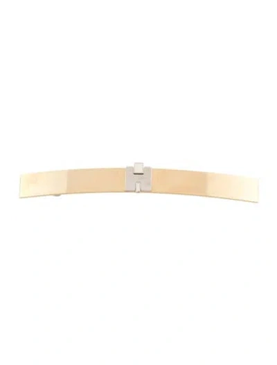 Pre-owned Hermes Eileen Hair Clip In Gold/metallic