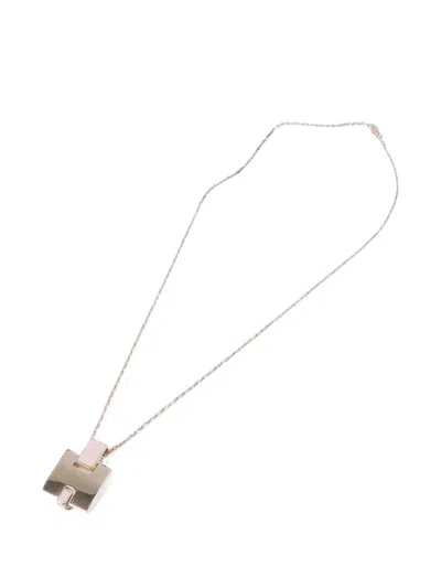 Pre-owned Hermes Eileen Necklace In Pink