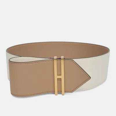 Pre-owned Hermes Elan 66 Leather Belt In Multi