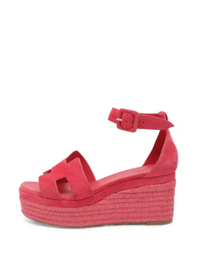 Pre-owned Hermes Elda Espadrille Sandals In Pink