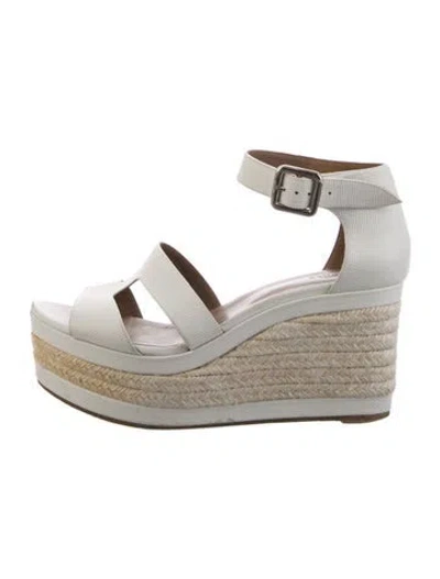 Pre-owned Hermes Elda Leather In White