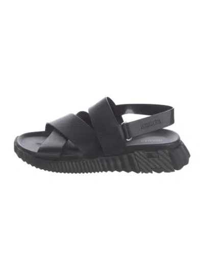 Pre-owned Hermes Electric Leather Sandals In Black