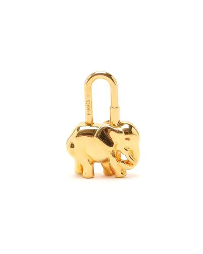 Hermes Hermès Elephant Cadena Bag Charm In Gold