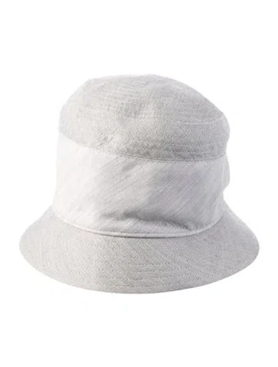 Pre-owned Hermes Elisa Wool Bucket Hat In Gray