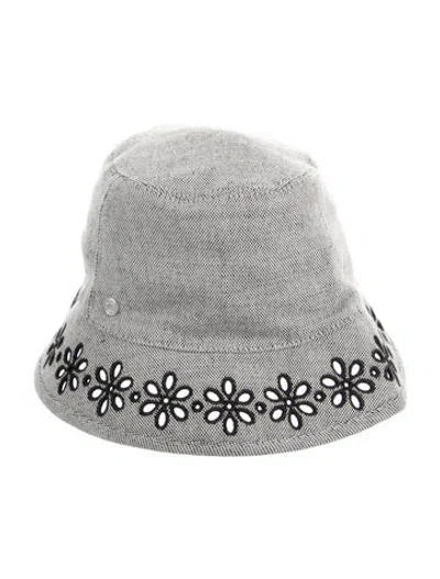 Pre-owned Hermes Eloise Garden Party Bucket Hat In Gray